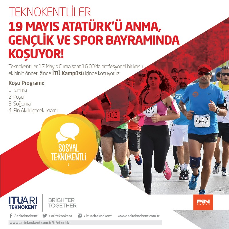 TEKNOKENTLİLER 19 MAYIS ATATÜRK'Ü ANMA, GENÇLİK VE SPOR BAYRAMINDA KOŞUYOR!