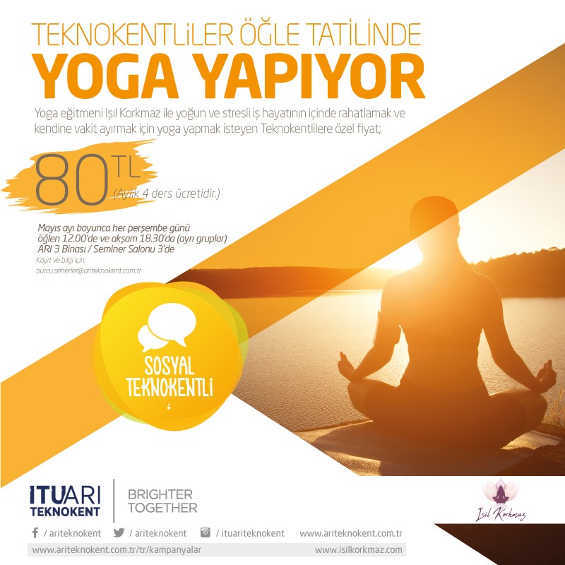 Teknokentliler öğle tatillerinde yoga yaparak rahatlıyor!