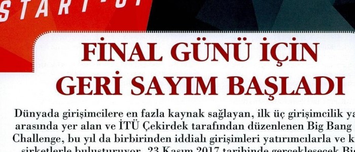 FİNAL GÜNÜ İÇİN GERİ SAYIM BAŞLADI